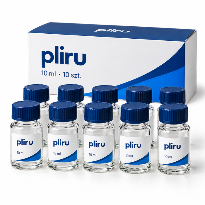 PLIRU · Fiolki szklane 10 ml — 10 szt.